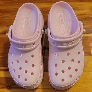 CROCS- Platform Womens Size 8/Pink Milk New